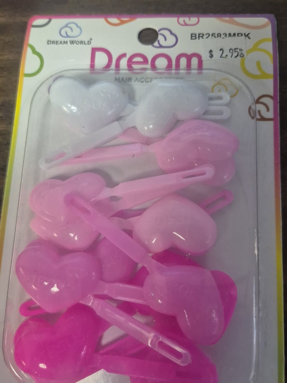 DREAM BARRETTES #83 I LOVE JESUS 20 PACK MIXED PINK AND WHITE