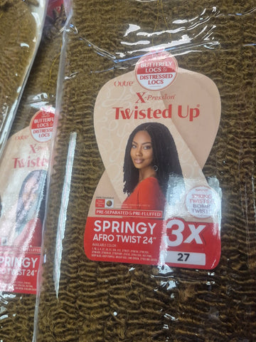 OUTRE X PRESSION SPRINGY AFRO TWISTED UP 24" 3X