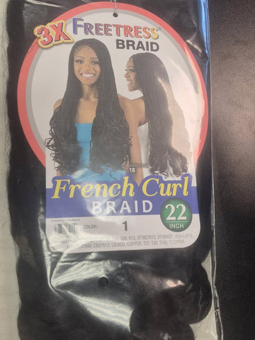 FREETRESS BRAID - 3X FRENCH CURL BRAID 22