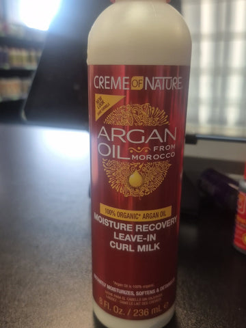 CREME OF NATURE ARGAN OIL MOISTURE RECOVERY LEAVE IN CURL MILK