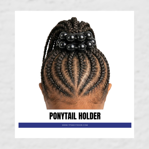 10 PONYTAIL HOLDERS 20MM (BLACK)