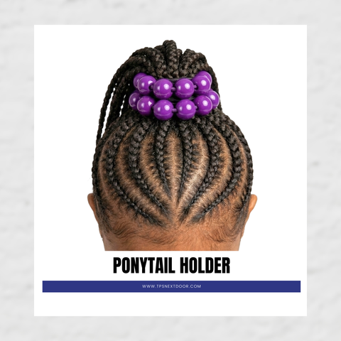 10 PONYTAIL HOLDERS 20MM (DARK PURPLE)
