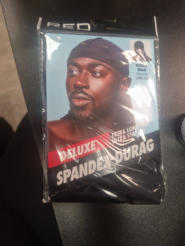 RED BY KISS HDU01 DELUXE SPANDEX DURAG - ONE SIZE BLACK