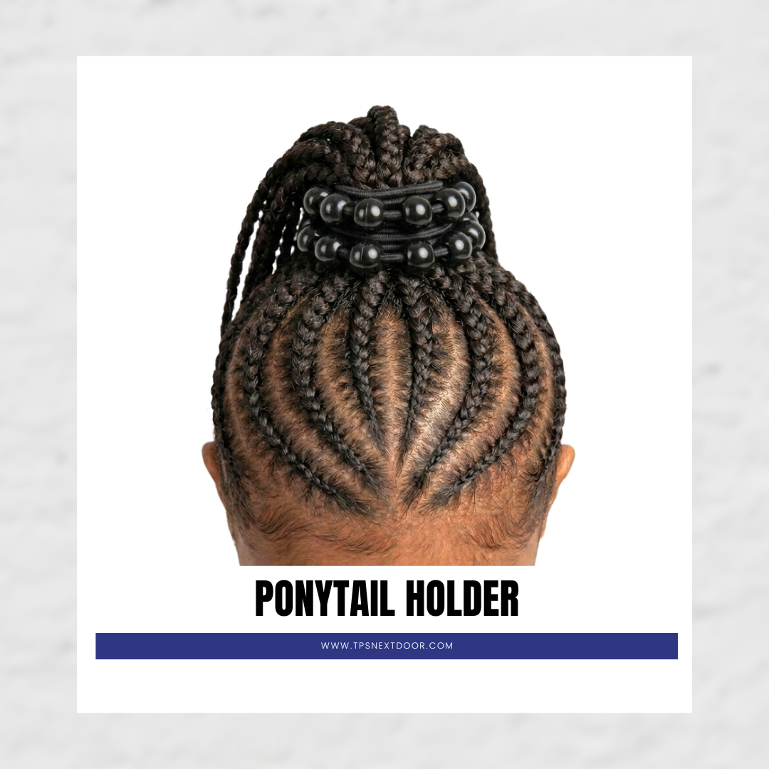 12 PONYTAIL HOLDERS 16MM (BLACK)