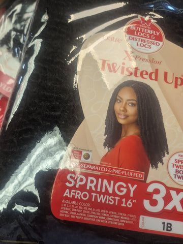 OUTRE X PRESSION TWIST UP CROCHET BRAID SPRINGY AFRO 3X 16 IN