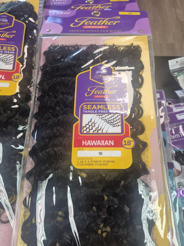 OUTRE PURPLE PACK BRAZILIAN FEATHER CROCHET HAWAIIAN 18 IN