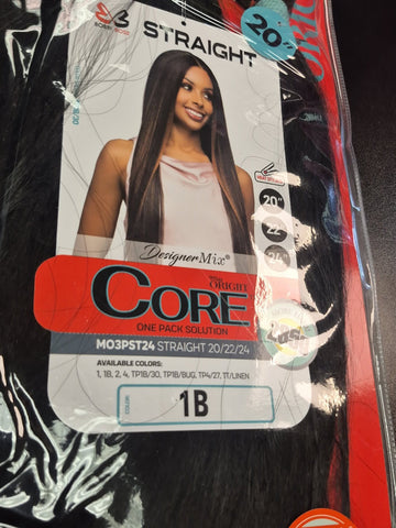 BOBBI BOSS MISS ORIGIN CORE ONE PACK STRAIGHT WEAVE LENGTH 20,22,24