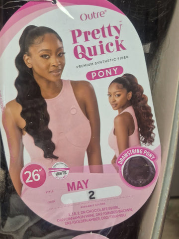 OUTRE PRETTY QUICK DRAWSTRING PONYTAIL MAY