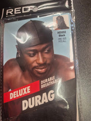RED BY KISS HDU02 DELUXE DURAG - ONE SIZE BLACK