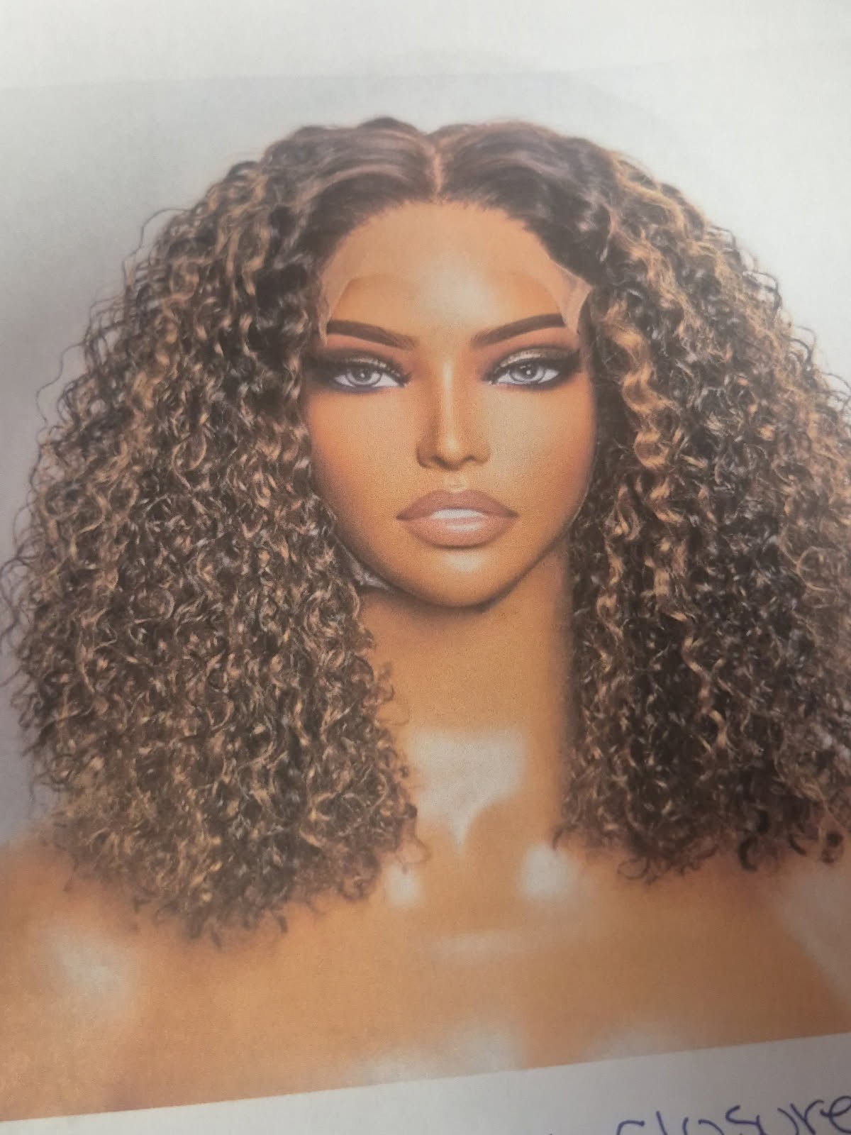 150% DENSITY 5X 5 14 IN CLOSURE LACE WIG KINKY WIG CURLY