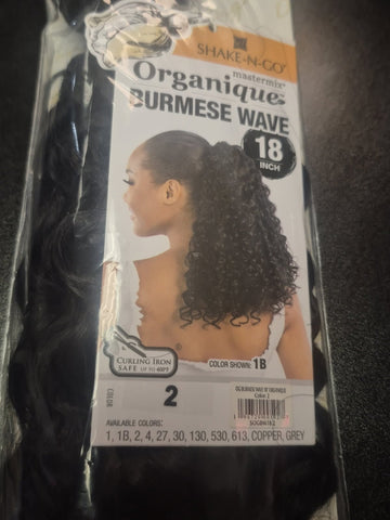 SHAKE N GO ORGANIQUE MASTERMIX WEAVE BURMESE WAVE 18 IN
