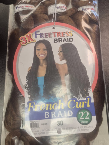 FREETRESS BRAID - 3X FRENCH CURL BRAID 22