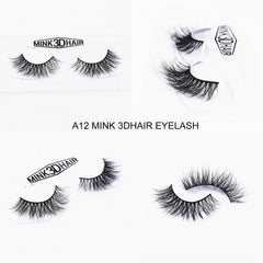 3D Mink Eye Lashes A12 25mm