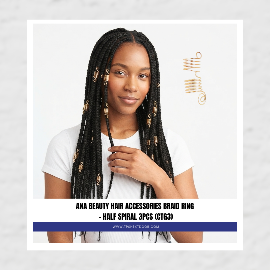 ANA BEAUTY HAIR ACCESSORIES BRAID RING - HALF SPIRAL 3PCS (CTG3)