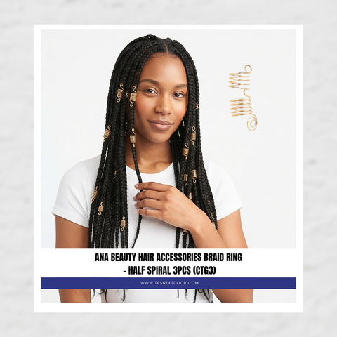 ANA BEAUTY HAIR ACCESSORIES BRAID RING - HALF SPIRAL 3PCS (CTG3)