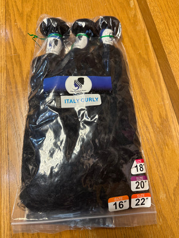 Bundle Deal: 16/18/20/22 Black Italy Curly