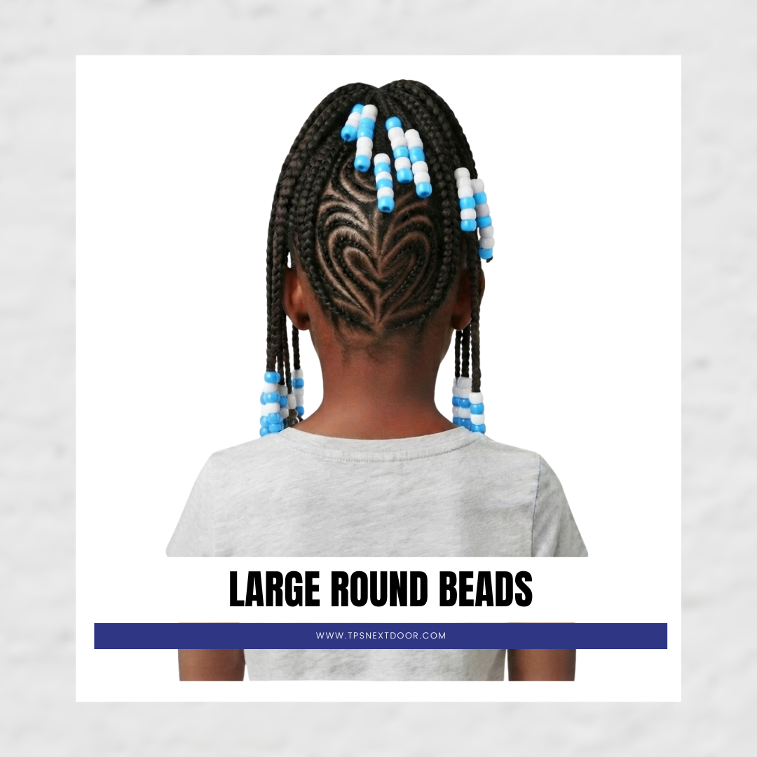 BEADS (WHITE/BLUE) LARGE ROUND