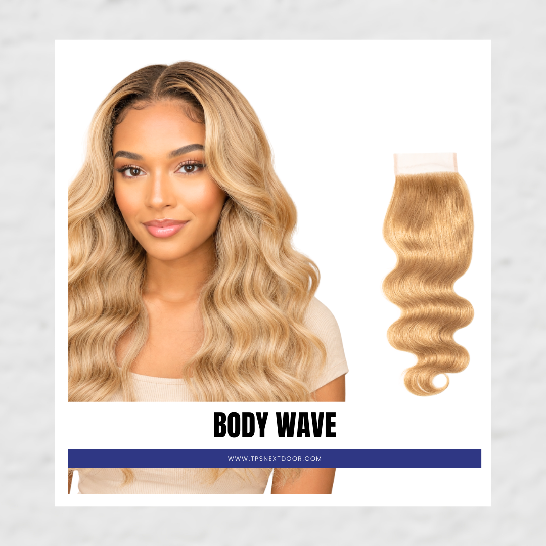 Closure Piece #613 4 X 4 14"  Blonde Body Wave