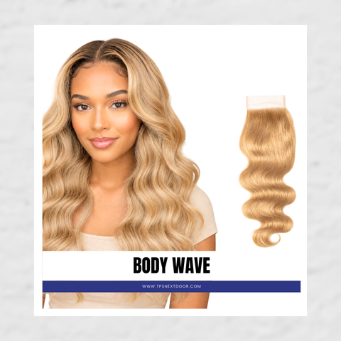 Closure Piece #613 4 X 4 14"  Blonde Body Wave