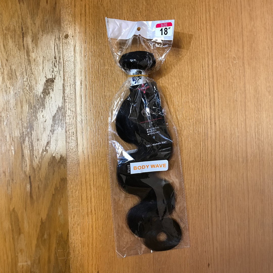 Weave: Human Hair Black Body Wave 18"