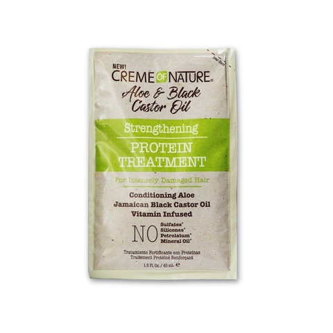 CREME OF NATURE ALOE & BLACK CASTOR OIL STRENGTHENING PROTEIN TREATMENT 1.5OZ
