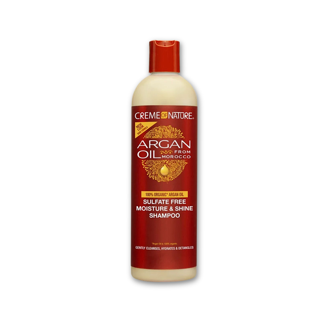 CREME OF NATURE ARGAN OIL SULFATE FREE MOISTURE & SHINE SHAMPOO 12 OZ