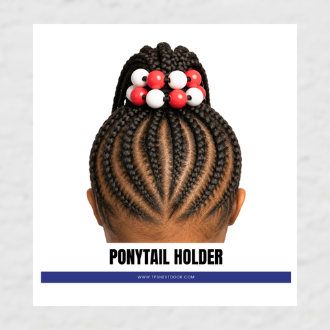 DREAM PONYTAIL HOLDERS 20MM 10 PC MIXED RED AND WHITE