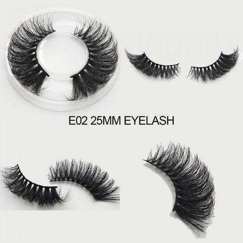 3D Mink Eye Lashes E02 25mm