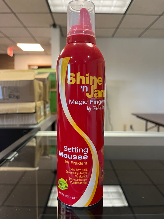 AMPRO SHINE-N-JAM MAGIC FINGERS SETTING MOUSSE - 12 OZ