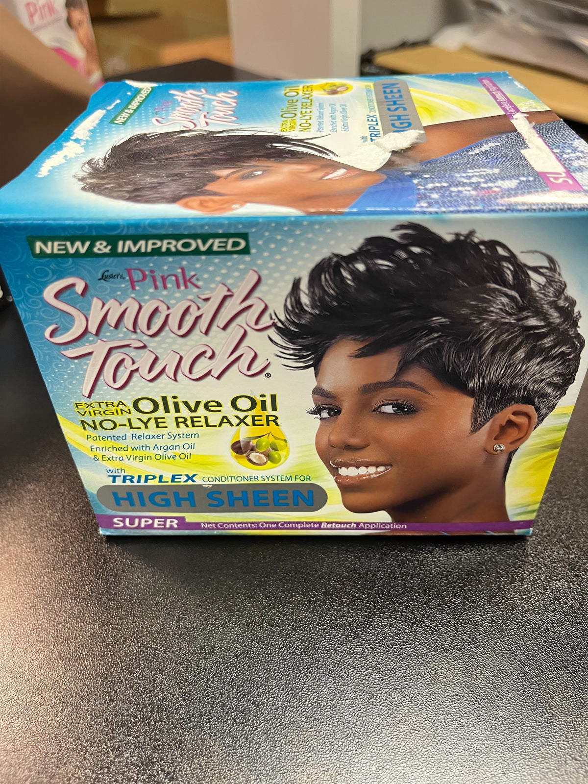 LUSTER'S PINK SMOOTH TOUCH EXTRA VIRGIN OLIVE OIL NO-LYE RELAXER KIT - SUPER