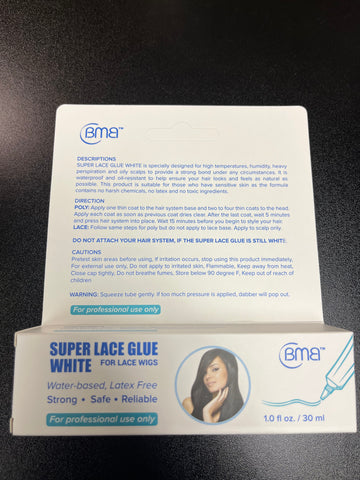 BMB SUPER LACE GLUE WHITE FOR LACE WIGS 1oz