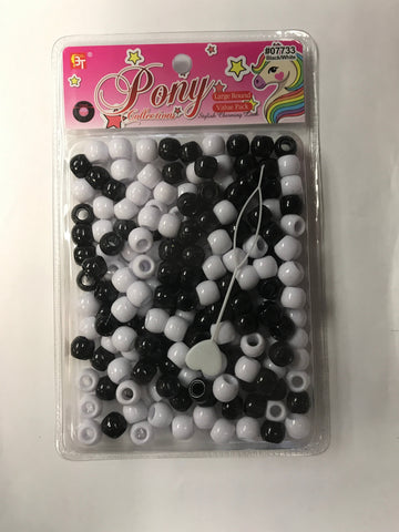 LARGE ROUND BEADS VALUE PACK (BLACK/WHITE)