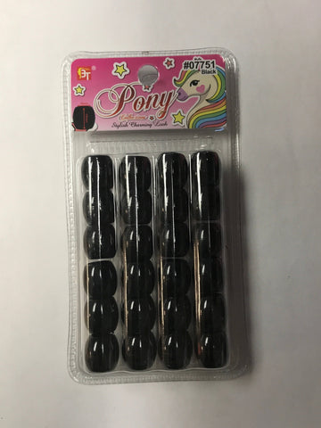 JUMBO ROUND BEADS (BLACK)
