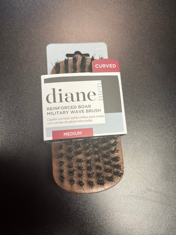 DIANE #D8175 REINFORCED BOAR MILITARY WAVE BRUSH MEDIUM CURVED