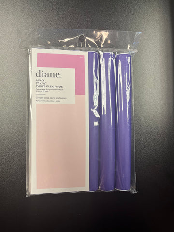 DIANE 6 PACK 7"X7/8" TWIST FLEX RODS