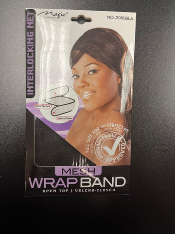 MAGIC COLLECTION #2016BLA MESH WRAP BAND - BLACK