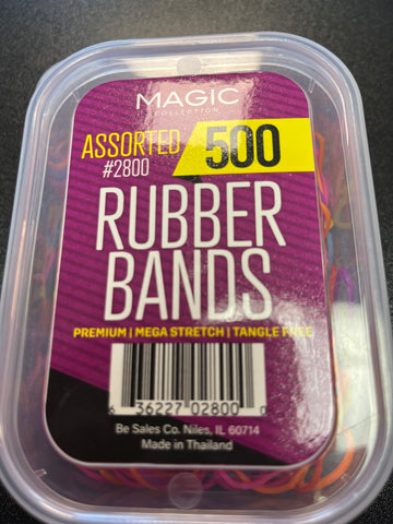 MAGIC COLLECTION #2800 RUBBER BAND 500PC ASSORTED