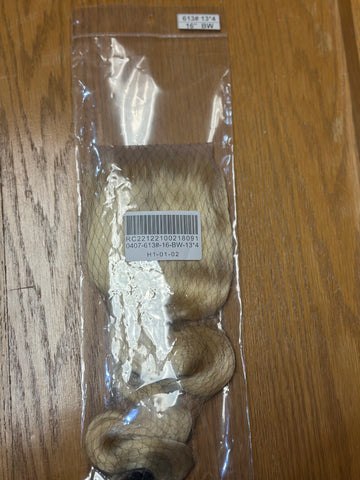 Front Piece #613 13 X 4 16"  Blonde Body Wave