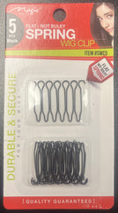 MAGIC COLLECTION #SWC5 DURABLE & SECURE FLAT-NOT BULKY SPRING WIG CLIP 5PCS