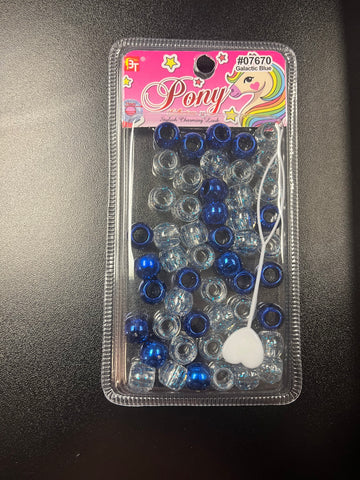 LARGE ROUND GALACTIC BEADS GALACTIC BLUE