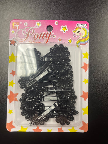 BARRETTES DAISY (BLACK)