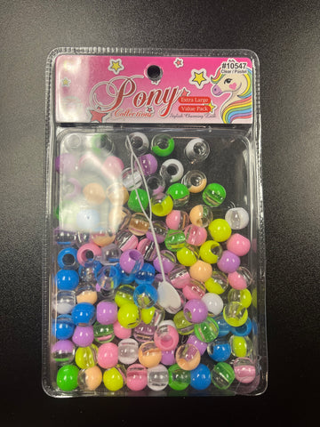 EXTRA LARGE TWO TONE ROUND BEADS VALUE PACK