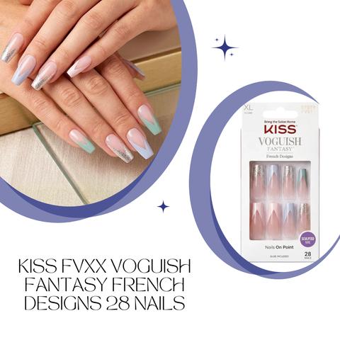 KISS FVXX VOGUISH FANTASY FRENCH DESIGNS 28 NAILS
