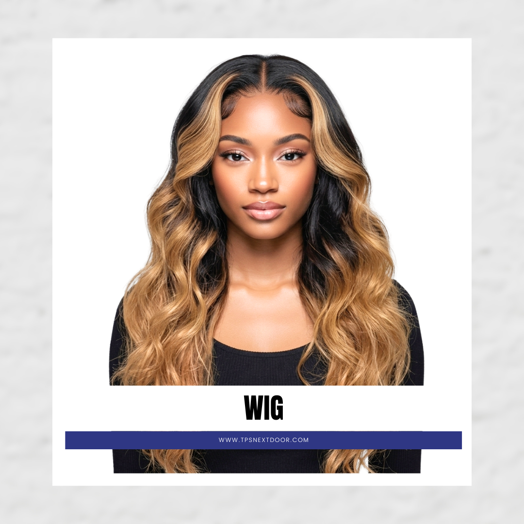 WIG : Loose Wavy HD Lace Closure Wig #1B/27 5x5