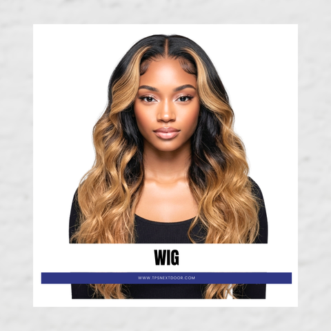 WIG : Loose Wavy HD Lace Closure Wig #1B/27 5x5