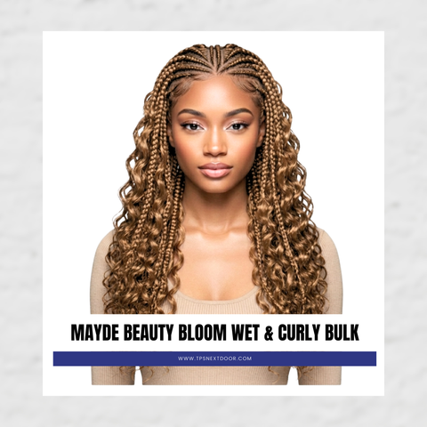 MAYDE BEAUTY BLOOM BUNDLE HUMAN HAIR BLEND BRAID - WET & CURLY BULK 24"