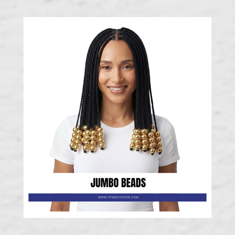 METALLIC JUMBO ROUND BEADS (GOLD)