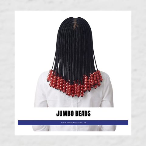 METALLIC JUMBO ROUND BEADS (RED)
