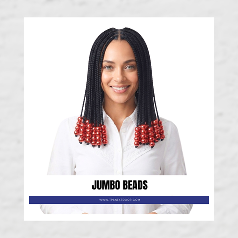 METALLIC JUMBO ROUND BEADS (RED)
