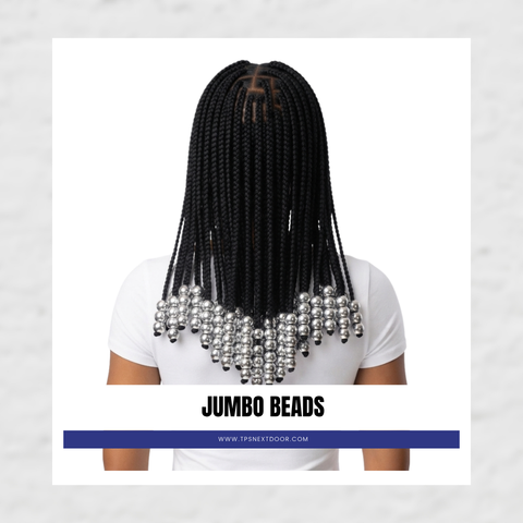 METALLIC JUMBO ROUND BEADS (SILVER)